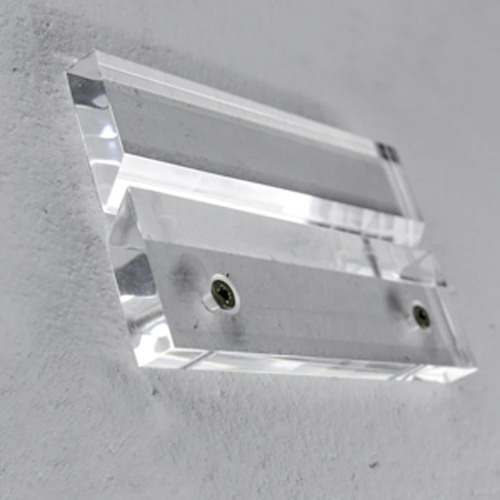 10'' x 1/2'' Thick. Clear Acrylic French Cleat (10'' wide and 3