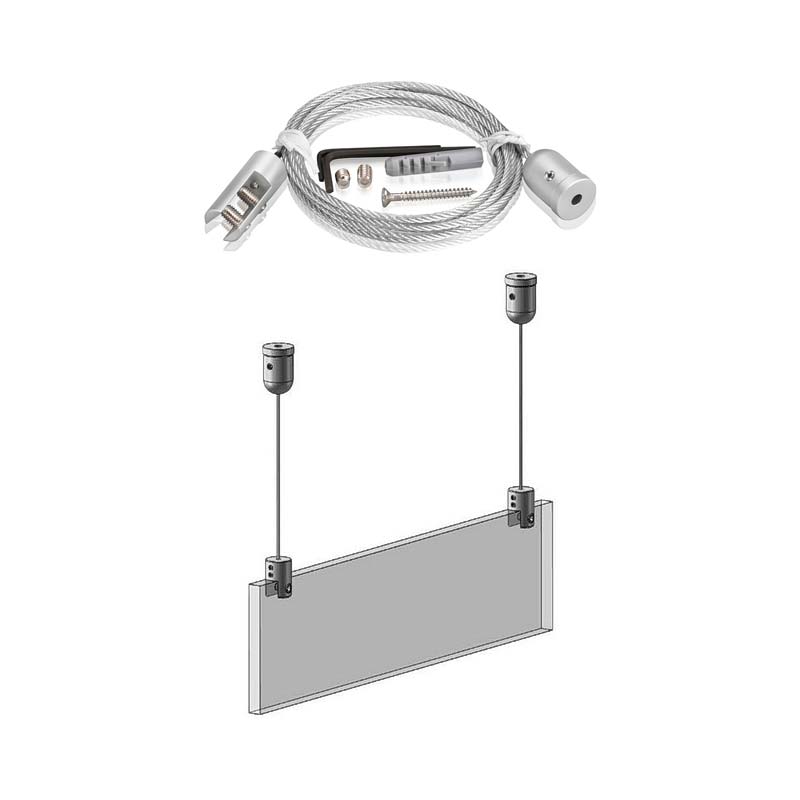 Heavy Duty Aluminum Hanging Sneeze Guard Kit